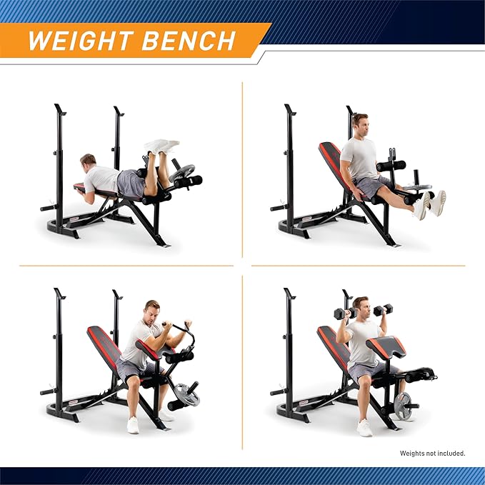 Marcy Adjustable Olympic Weight Bench with Leg Developer MKB-979