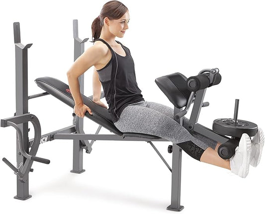Marcy Standard Weight Bench Incline with Leg Developer MD-389