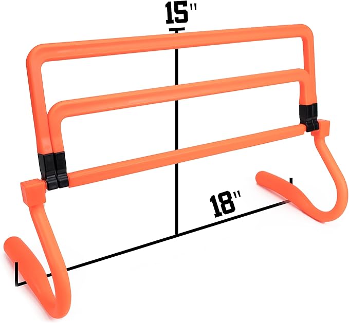 6-Pack of Agility Hurdles with Adjustable Height Extenders