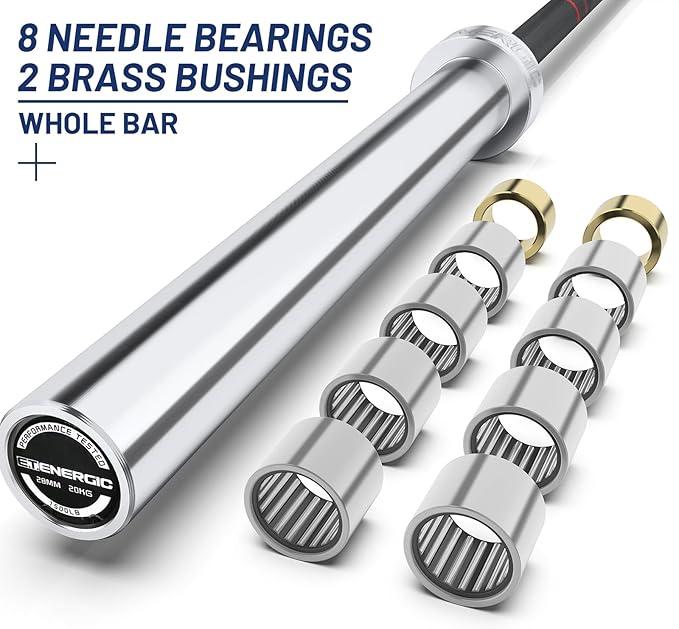 7ft Olympic Barbell Bar 45LB Load 1500-lbs Capacity Available 2" Olympic