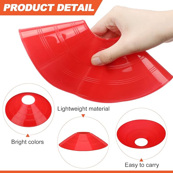 80 Pcs Soccer Cones for Drills with 2 8 Colors