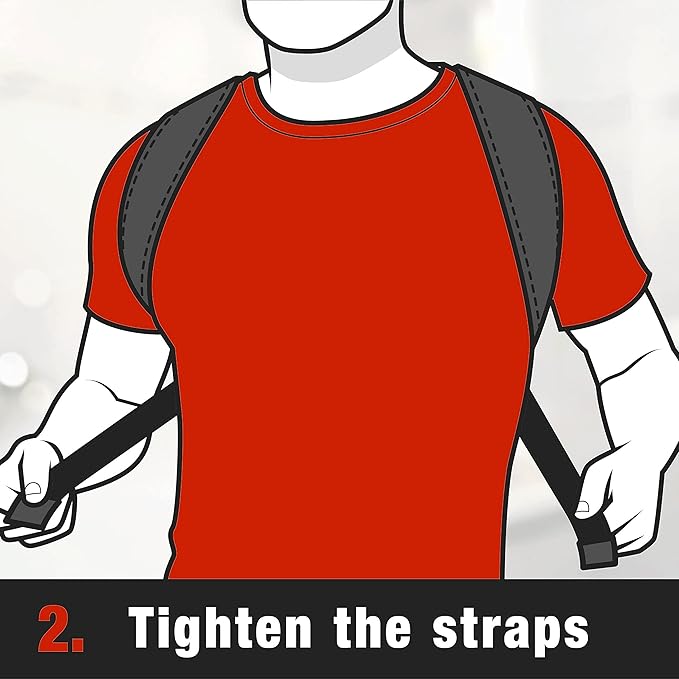 ACE Brand Posture Corrector, Posture Correction, Adjustable, Hook-and-Loop Shoulder Straps Provide Secure Fit, Posture Support Fits Discreetly Under Clothing, One Size Fits Most