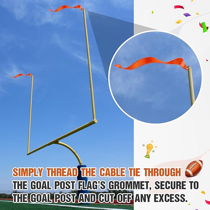 Mepase Set of 4 Football Goalpost Wind Directional 8 Fixed 4 x 42 Inch