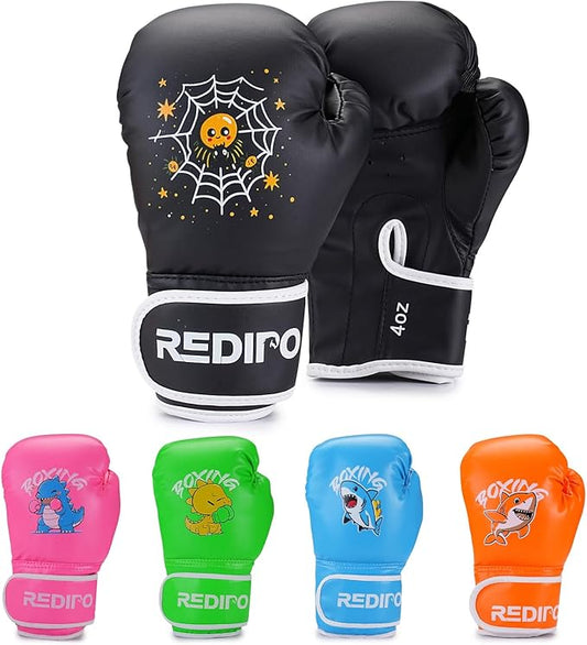 Kids Boxing Gloves, Youth Boxing Training Gloves for Kids 3-9 Year Boys and Girls, 4&6OZ Fighting Gloves, Punching Bag Kickboxing Thai Mitts MMA Training Sparring Gloves