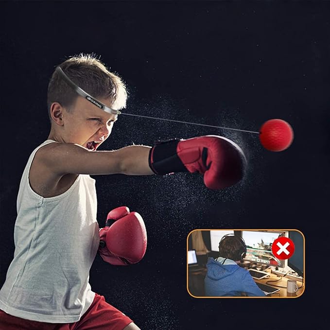 High-Performance Boxing Reflex Balls - Improve Reflexes and 2 with 4 Balls