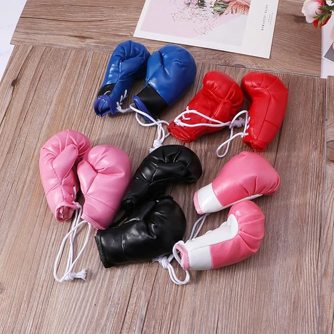 Mini Boxing Gloves - Miniature Accessories for Hanging Bag, Decorative Toys for Home, Car, Christmas Party Decor