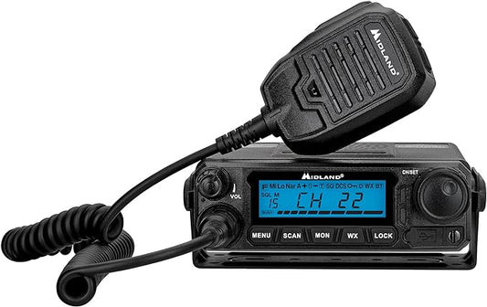 Midland – MXT500-50 Watt GMRS MicroMobile® Two-Way Radio 8 Repeater 2.1dB Unity