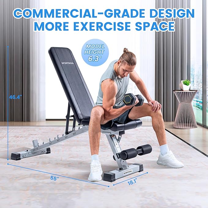 Adjustable Weight Bench Professional Utility Heavy Duty Workout