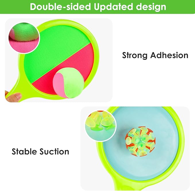 Kids Games Toss Catch Toys : Toss and 6 Paddles 6 Balls 3-12 Toddler 3Pack)