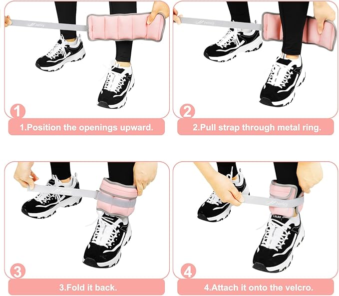 Adjustable Ankle Weights for Women Men Kids 1/2/3/4/5/6/8/10/12/20 1 Pair
