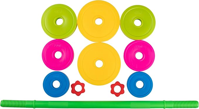 Hey! Play! Kids Weight Set - Barbell 8 Adjustable 3 and