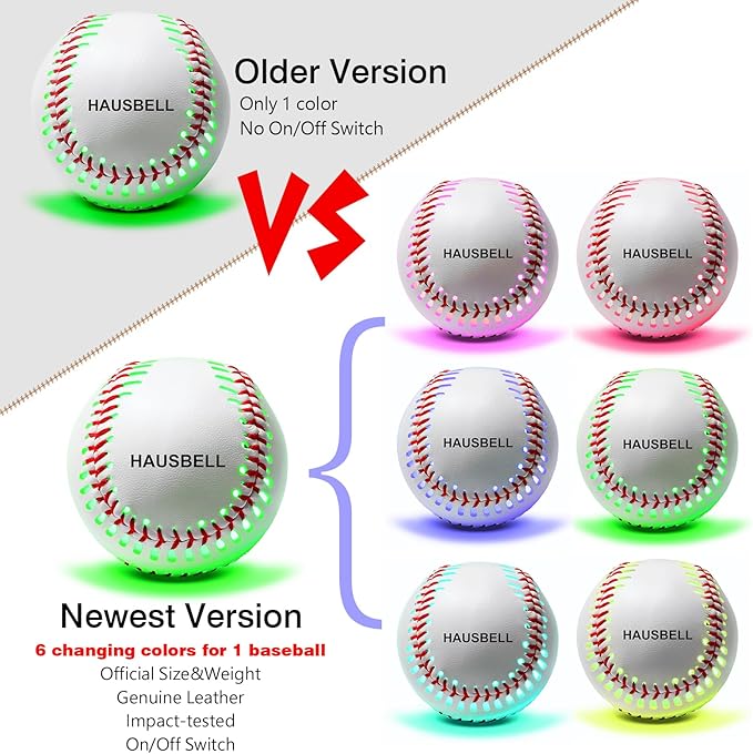 HAUSBELL Light Up Baseball 6 Changing