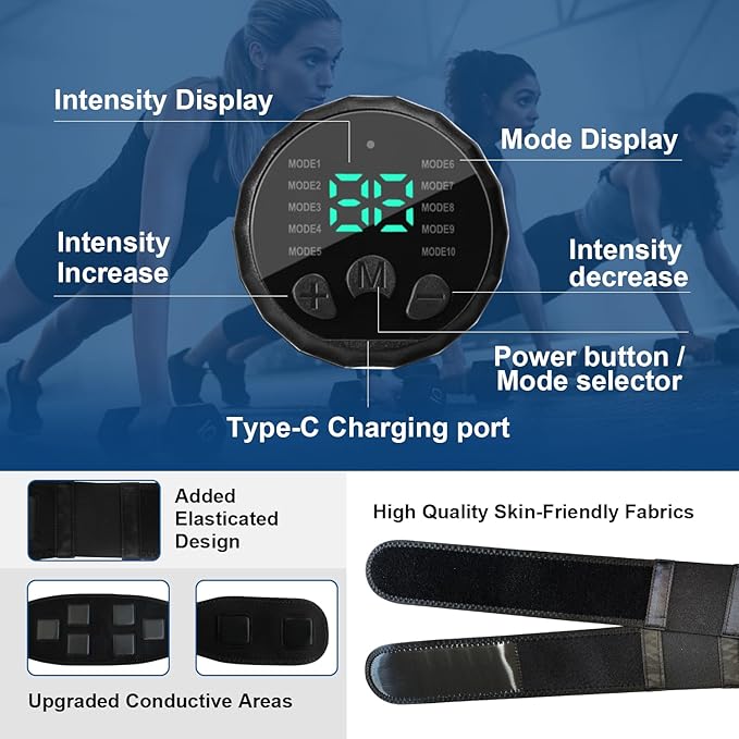 ABS Stimulator, Effective Muscle Stimulator for Abdomen, Ab