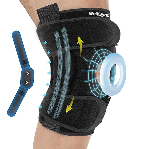 3-IN-1 Professional Hinged Knee Brace for Meniscus Tear,Adjustable Hinged Support with Side Stabilizers & Patella Gel Pads,for ACL,MCL,Arthritis,Injury Recovery-Unisex