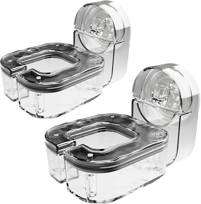 Acrylic Hair Dryer Holder Wall Mounted 2 Pack
