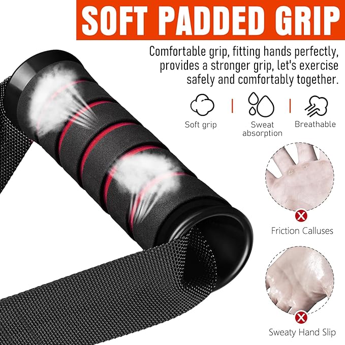 Heavy Duty Exercise Handles, Gym Handles for Cable Machine Attachment, Grip Gym Equipment, Resistance Bands, and Weight Lifting (Set of 2)