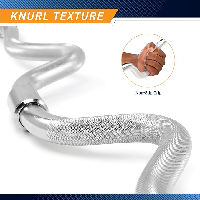 Marcy 1 inch Standard Curl Bar with Spin-Lock