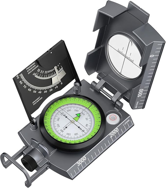 Military Compass with Carry Bag Inclinometer Multifunctional Sighting