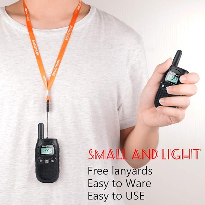 Adults Walkie Talkies Rechargeable FRS Two-Way Radios USB 5 Miles 2 Pack 0.5W Perfect