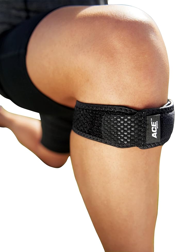ACE Brand Knee Strap, Adjustable, Black, 1/Pack