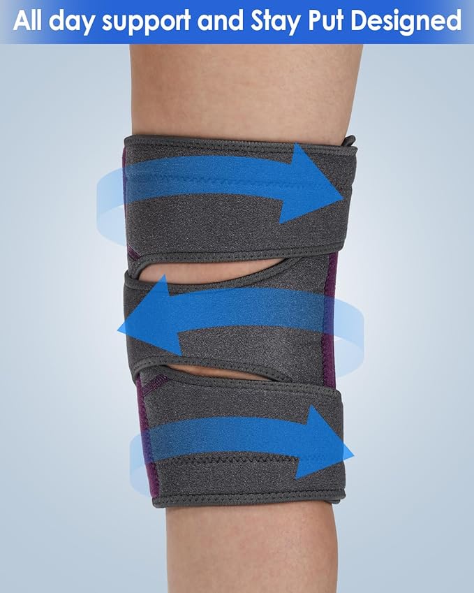 ABYON Knee Brace for Men & Women, Maximum Support with Triple Side Stabilizers & Patella Gel Pads for Knee Pain Support and Fast Recovery, Wraparound Y-Strap Targets Support for Meniscus Tear, ACL, Arthritis Relief - Please Check How To Size Video