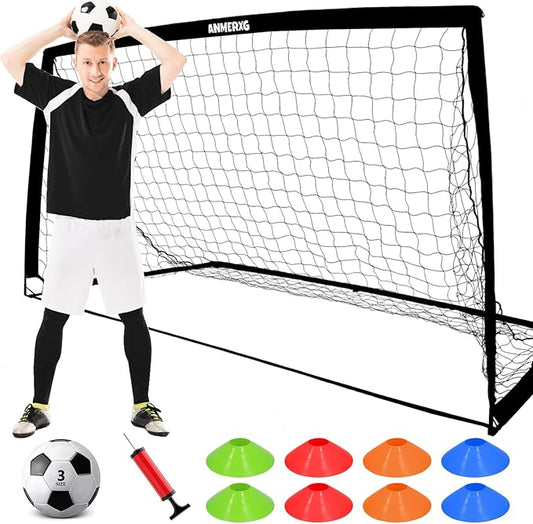 6x4FT / 9x5FT Kids Soccer Goal for Backyard