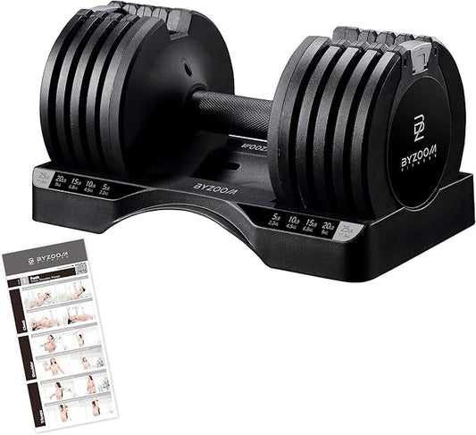 Adjustable Dumbbell 12.5/25lb Set of 2 or Single Unit Piece Weight Training Fitness Exercise Body Workout 5 in 1 for Home Gym Beginners Woman