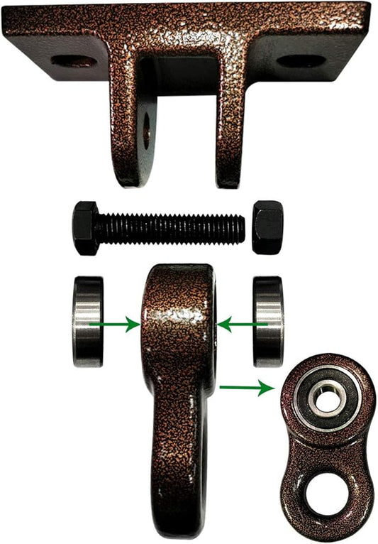 Heavy Duty Bronze Swing Hangers Screws Bolts Included 5000 lb (2 Pack)