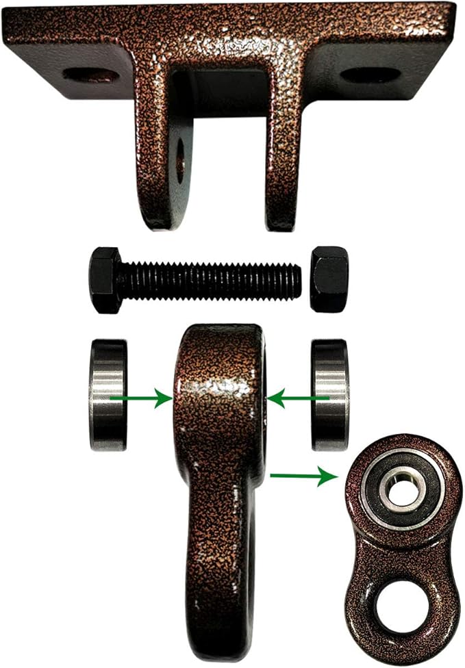 Heavy Duty Bronze Swing Hangers Screws Bolts Included 5000 lb (4 Pack)