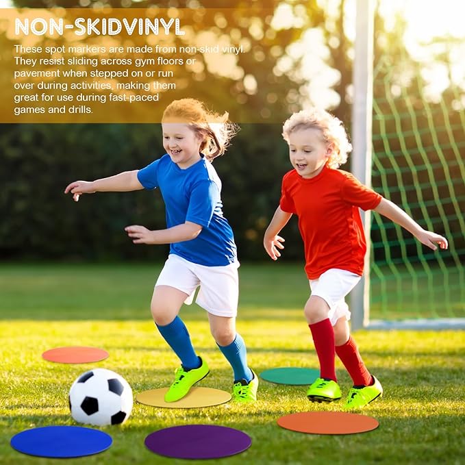 Haull 91 Pcs Poly Spot Markers 9 Inch 9 Colors