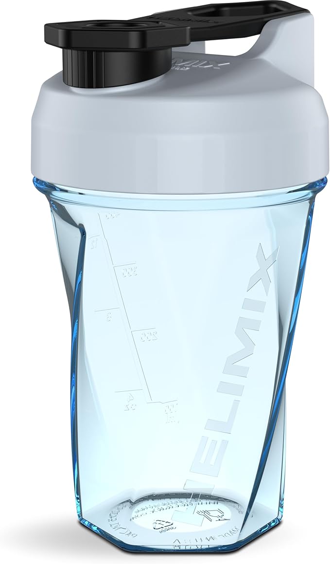HELIMIX 1.5 Vortex Blender Shaker Bottle Holds upto 28oz | No Blending Ball or Whisk | USA Made | Portable Pre Workout Whey Protein Drink Shaker Cup | Mixes Cocktails Smoothies Shakes | Top Rack Safe