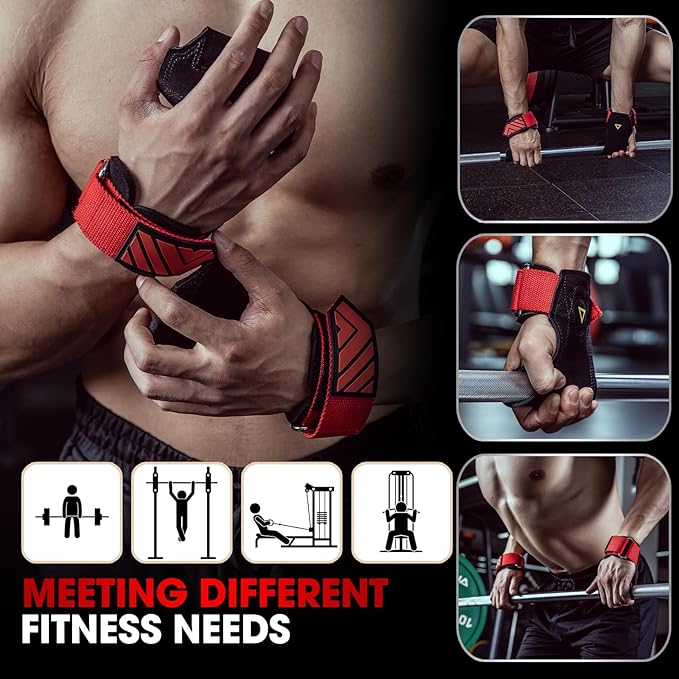 MANUEKLEAR Wrist Straps for Weightlifting