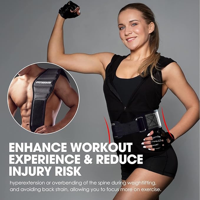 MANUEKLEAR Gym Weight Lifting Belt Weight Lifting Workout 7.5inch -