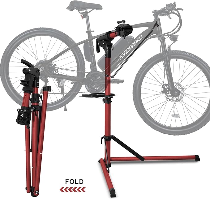 Heavy Duty Electric Bike Repair Stand Max 110 lbs, Portable Aluminum Bicycle Stand Manintenance Workstand,Suitable for Any BIke, Heavy E-Bike, Mountain Bike and Road Bike etc