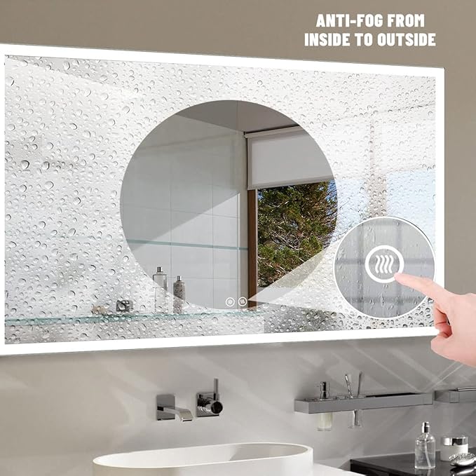 24 x 32 in LED Lighted Rectangle Bathroom (D123-2432B),C-N031