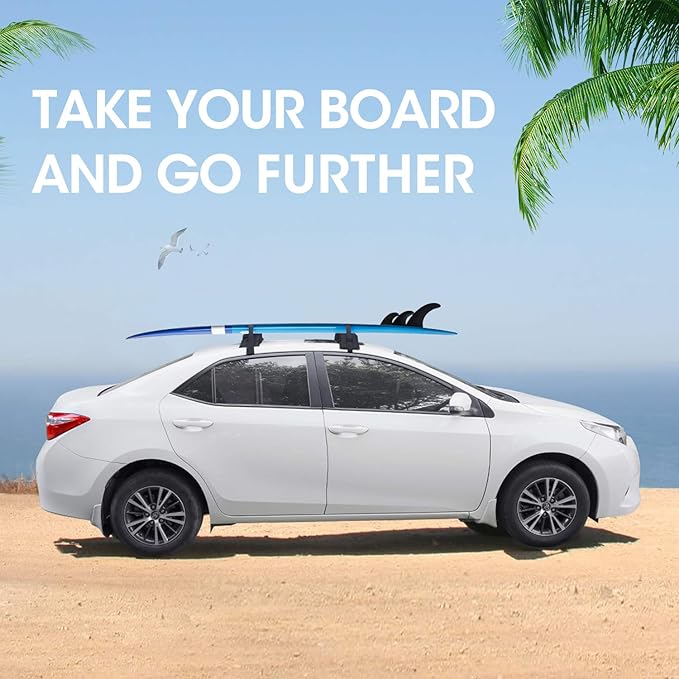 HEYTRIP Universal Soft Roof Rack Pads for Kayak/Surfboard/SUP/Canoe with 15FT Tie-Down Straps and Storage Bag