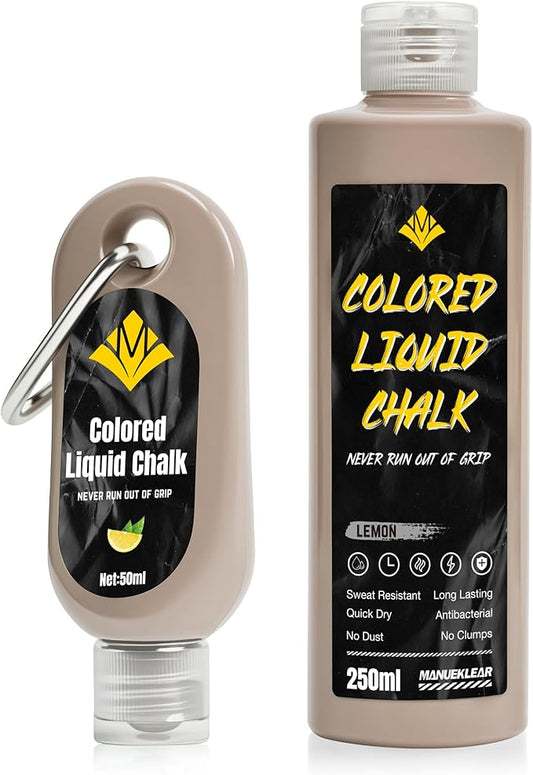 MANUEKLEAR 50/250ml Scented Gym Chalk Easy to Carry, Liquid Chalk Gym for Dry Hands and Enhance Grip, Lifting Chalk for Weightlifting, Gymnastics, Rock Climbing