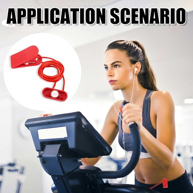 2pcs Treadmill Magnet Safety Key, 1.65x0.67in Magnetic Safety Switch Universal Treadmill Emergency Stop Magnet Treadmill Replacement Accessories for Treadmills Running Machines (Flat Oval)