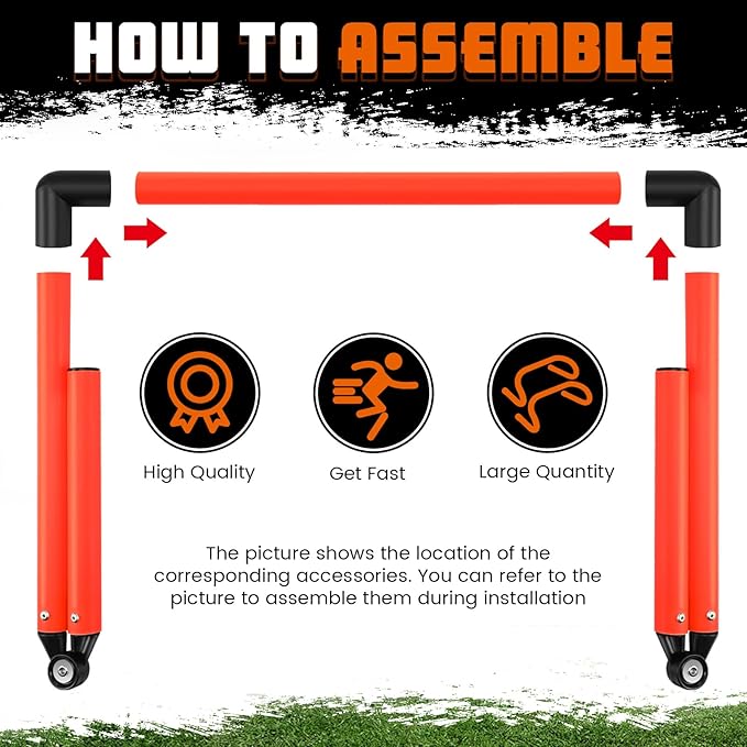 8 Pcs Adjustable Speed Training Hurdles 6" 9" 12" Speed
