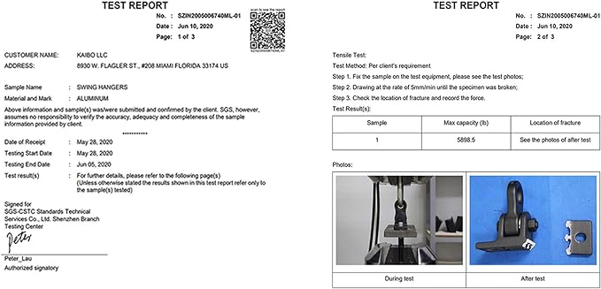 Heavy Duty Black Swing Hangers Screws Bolts Included 5000 lb 2 Pack