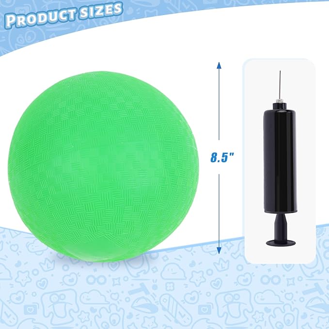 LovesTown Inflatable Playground Ball 8.5 Inch 4 Square