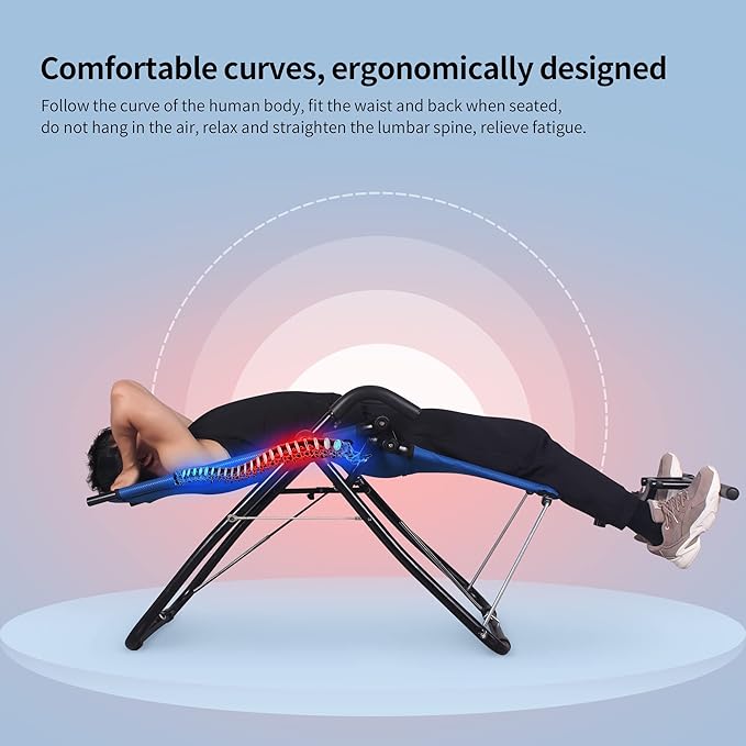 leikefitness Ab Exercise Chair Core Strengthening Lightweight Foldable AB3900(Blue)