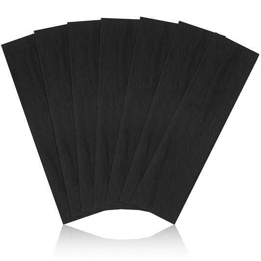 Headbands for Women Non Slip - 7PCS Fashion Sports Hair Bands for Women's Hair, Soft Cotton Cloth Stretchy Headbands for Women for Workout Yoga Running