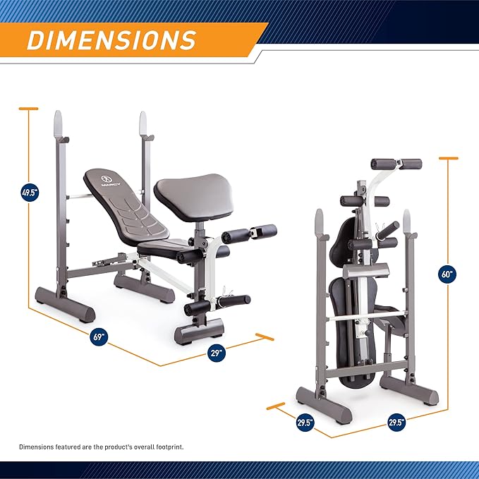 MARCY Adjustable Weight Bench - Incline 600 lbs MWB-20100
