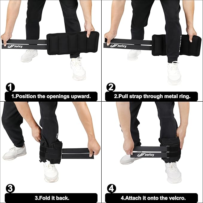 Adjustable Ankle Weights for Women Men Kids 1/2/3/4/5/6/8/10/12/20 1 Pair