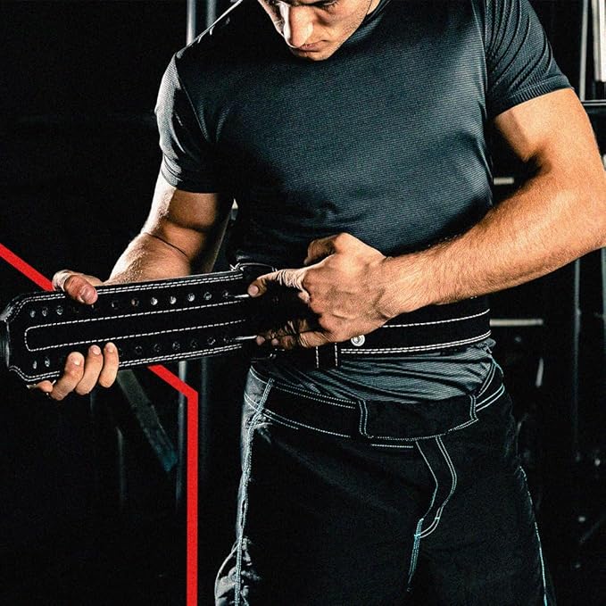 Hawk Sports Double Prong Powerlifting Belt for Men 10mm Thick, 4" Wide