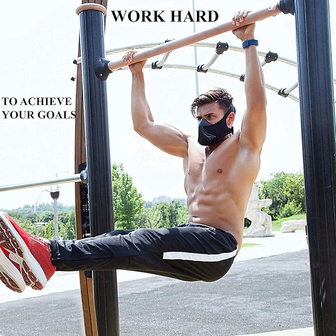 High Altitude Mask, Training Workout Mask Men to Improve Lung Capacity, 24 Level Breathing Resistance Fitness Mask to Upgrade Endurance, for All Sport: Running, Cardio, Cycling, Gym