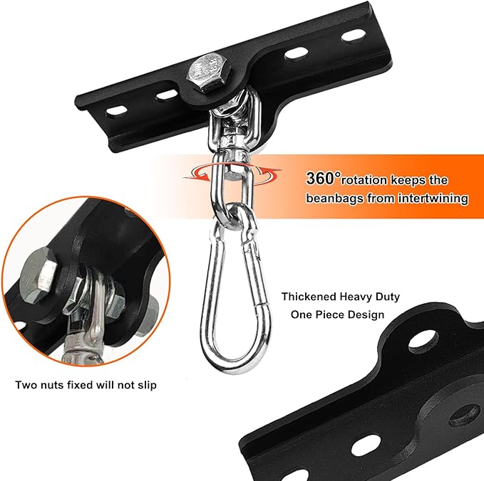 Heavy Punching Boxing Bag Hanger, Wall Ceiling Heavy Bag Mount Wood Beam Hook, Heavy Bag Hangers Brackets 360° Rotating for Boxing Muay Thai Training, Aerial Yoga Swing & Hammock