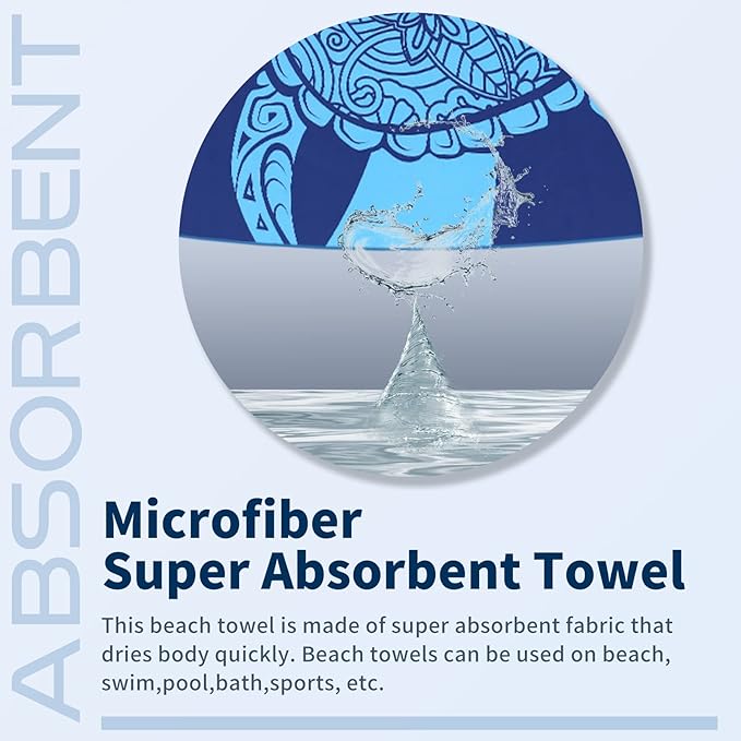 4 Pack Lightweight Thin Beach Towel Oversized 71"x32"