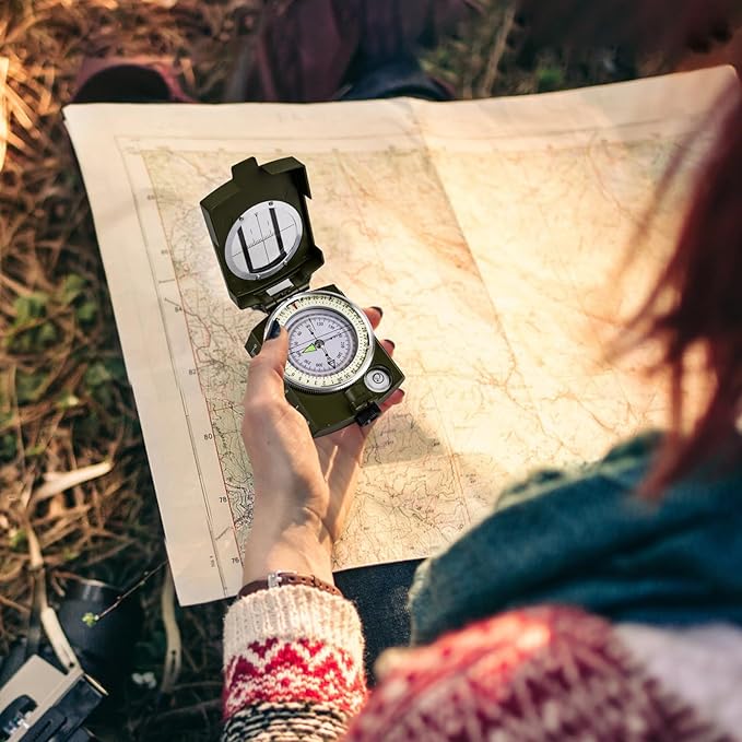 Hiking Compass for Survival with– Waterproof Durable and